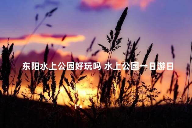 东阳水上公园好玩吗 水上公园一日游日记